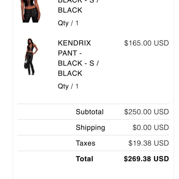 NEW IAMGIA top and pants set BLACK - Picture 3 of 4